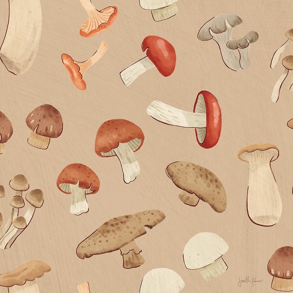 Mushroom Madness Pattern IC Poster Print - Janelle Penner-VARPDX78571 Image 1