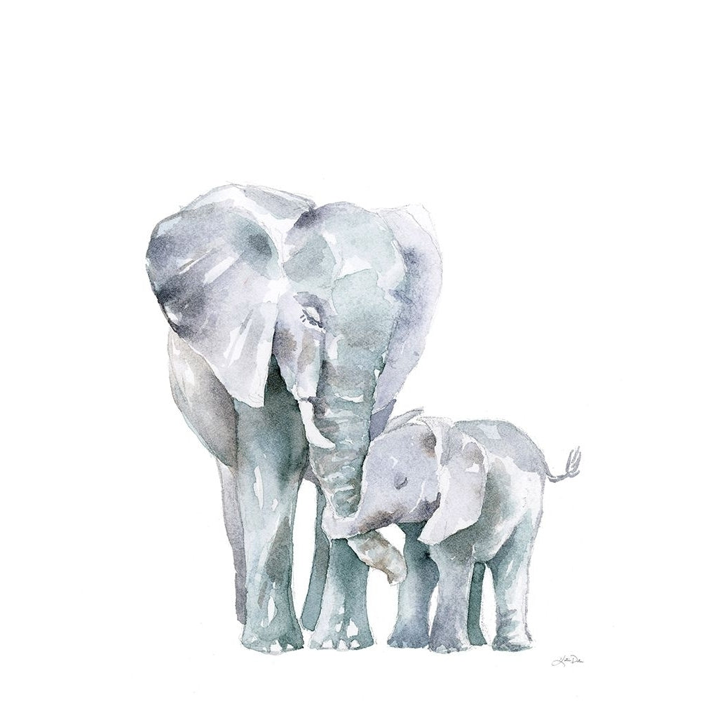 Mama Elephant on White Poster Print - Katrina Pete-VARPDX79072 Image 1