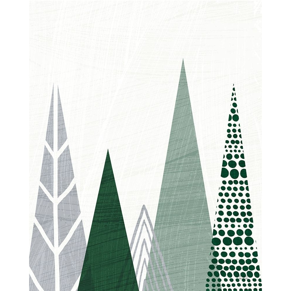 Geometric Forest III Green Gray Poster Print - Michael Mullan-VARPDX79988 Image 1