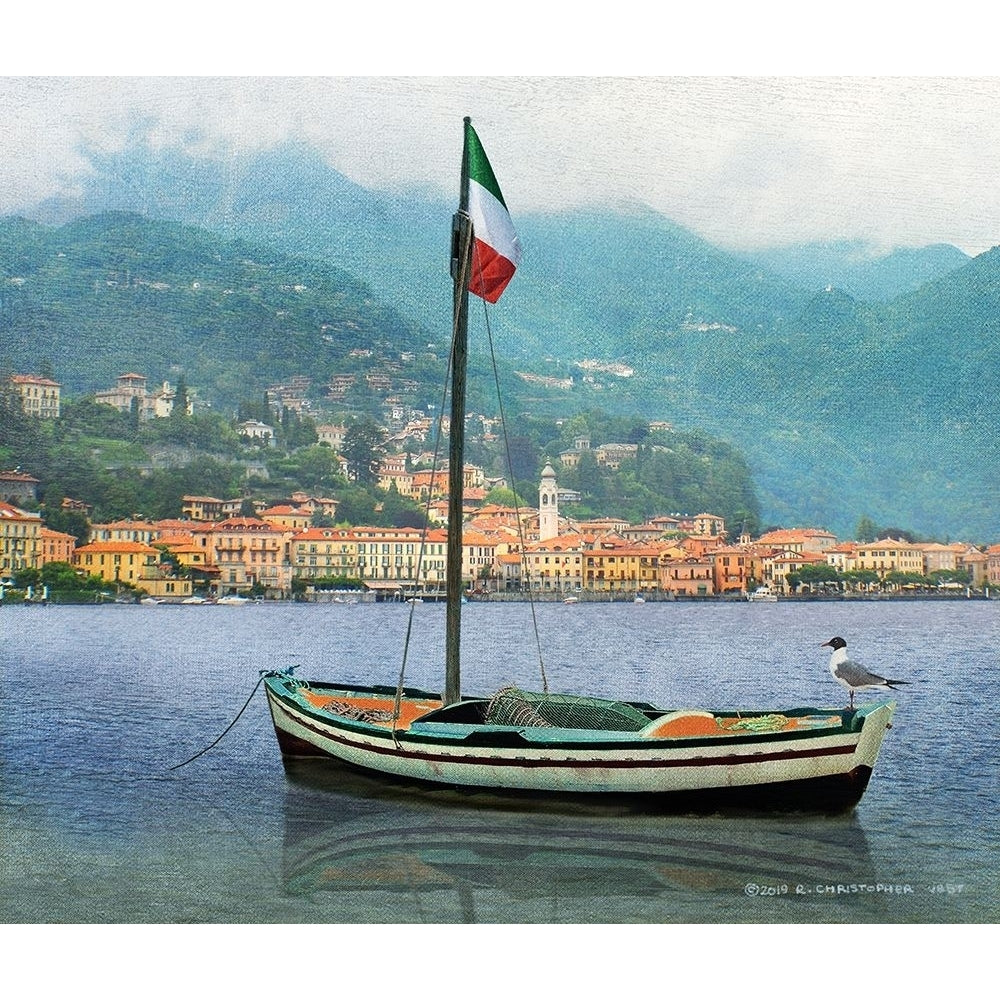 Village on Como with Boat by Christopher Vest-VARPDX81177 Image 1