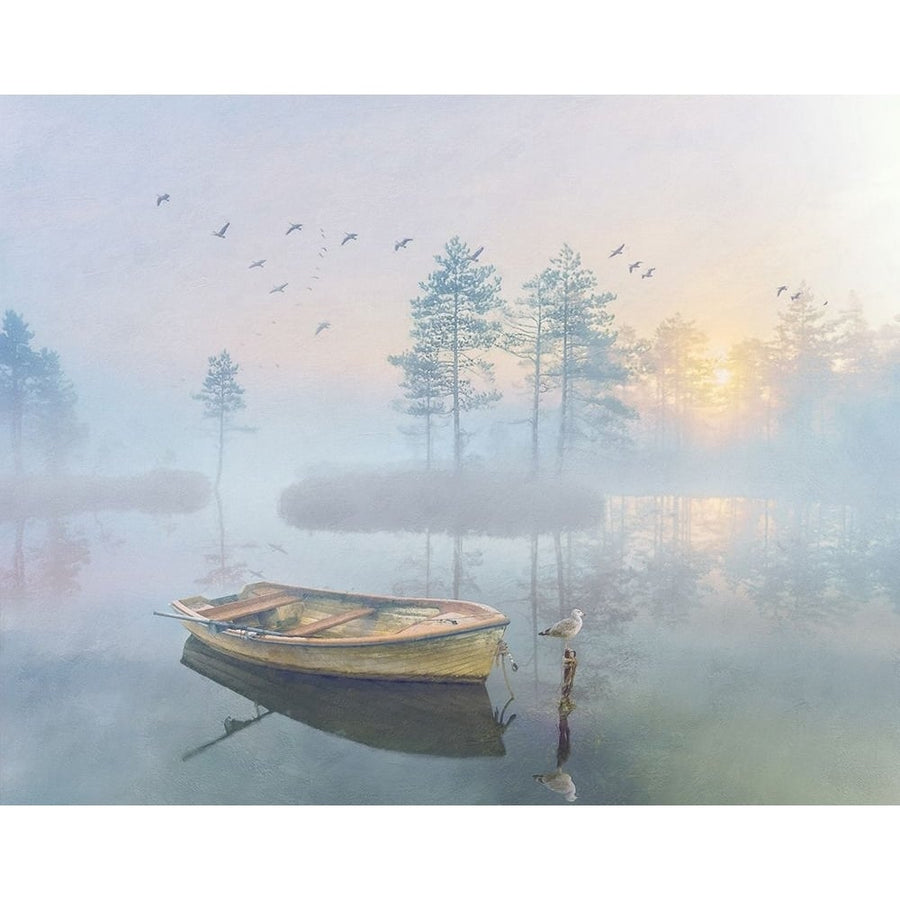 Lonely Lake Morning Poster Print - Steve Hunziker-VARPDX81929 Image 1