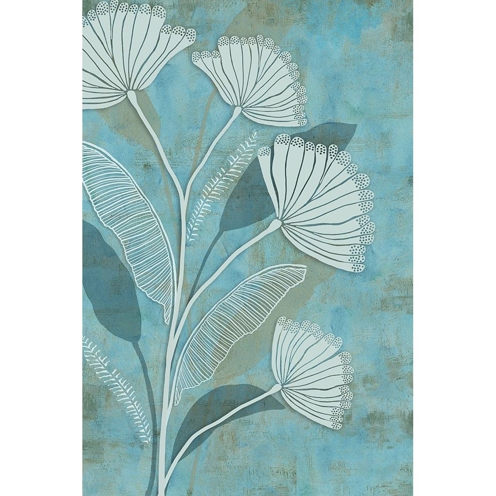 White Linear Floral I Poster Print - Flora Kouta-VARPDX82859 Image 1