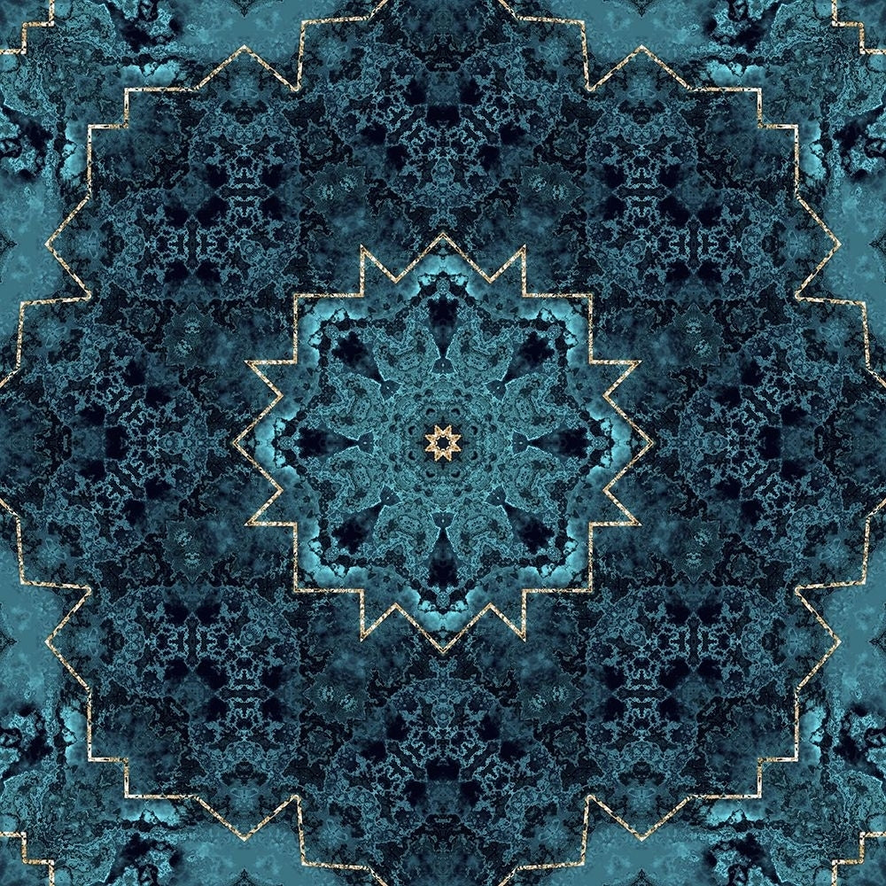 Gold Teal Tile II Poster Print - Andrea Haase-VARPDX83048 Image 1