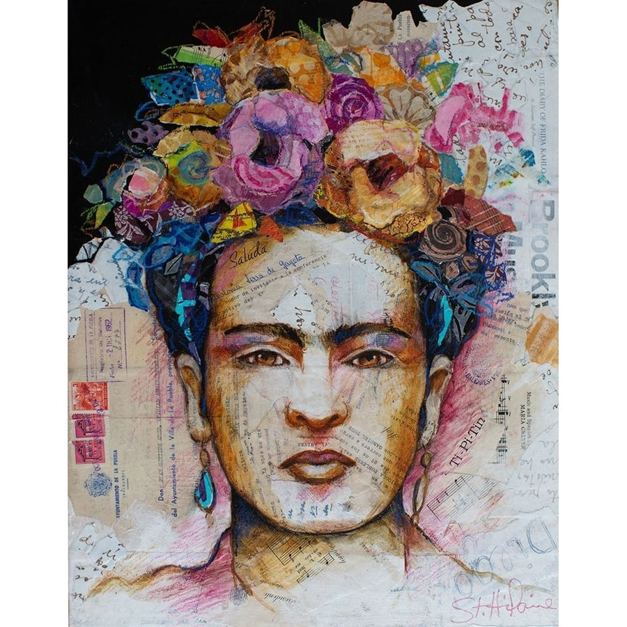 Fabulous Frida and Florals Poster Print - Hilaire Elizabeth St-VARPDX84004 Image 1