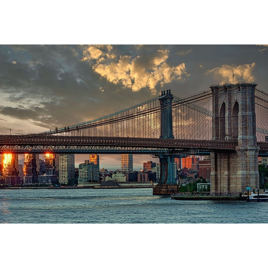 Brooklyn and Manhattan Bridges Poster Print - Franklin Kearney-VARPDX84282 Image 1