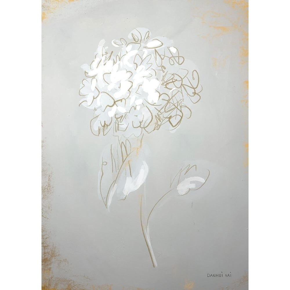 White Floral Sketch I Poster Print - Danhui Nai-VARPDX84429 Image 1