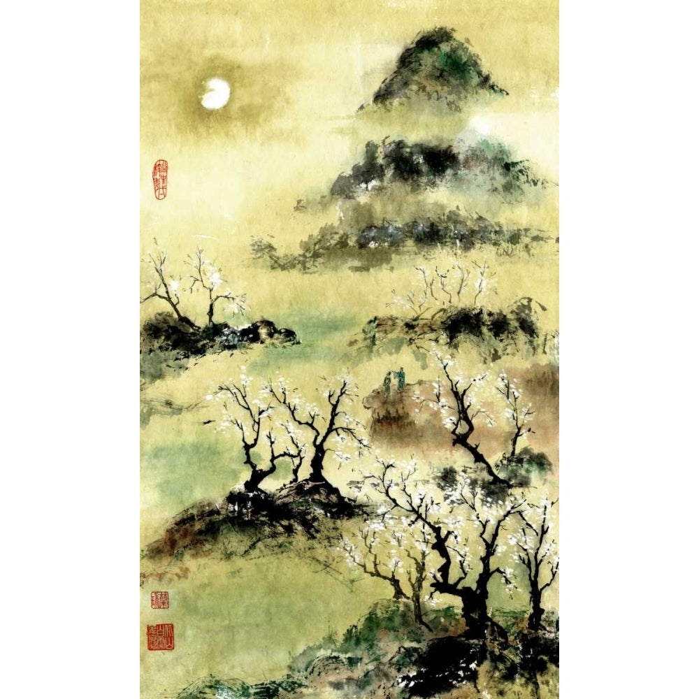 Viewing Plum Blossoms in Moonlight Poster Print - Nan Rae-VARPDX84467Z Image 1