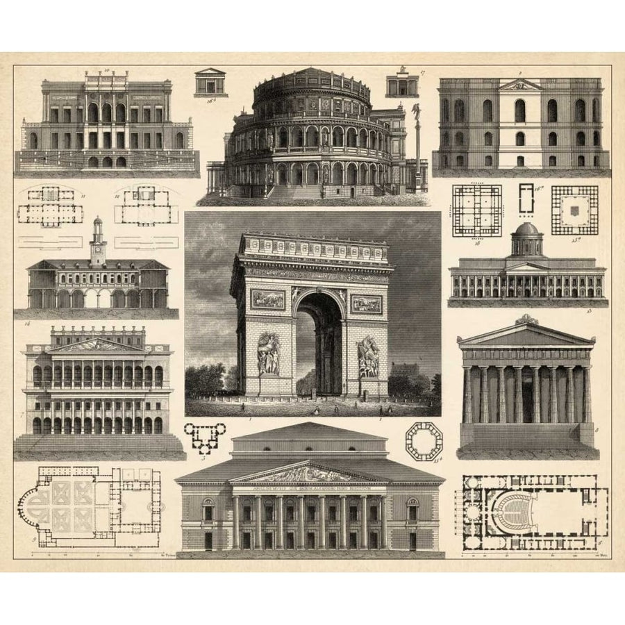 Antique City Plan IV Poster Print - Studio Vision-VARPDX85273Z Image 1