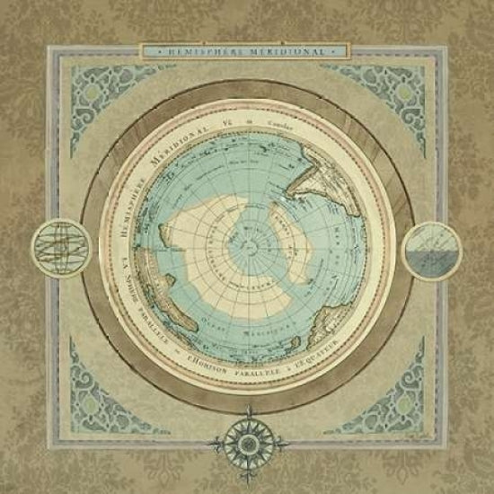 North and South Maps II Poster Print by Elizabeth Medley-VARPDX8565R Image 1