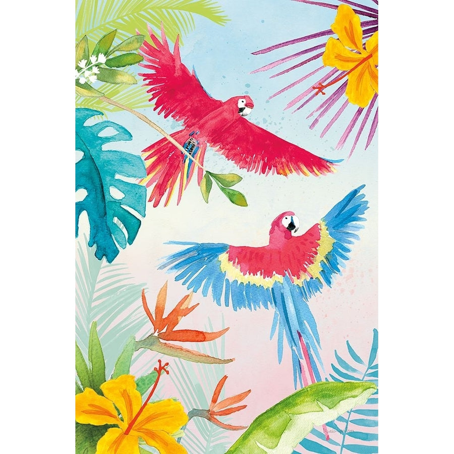 Parrots and Palms I Poster Print - Mercedes Lopez Charro-VARPDX85827 Image 1