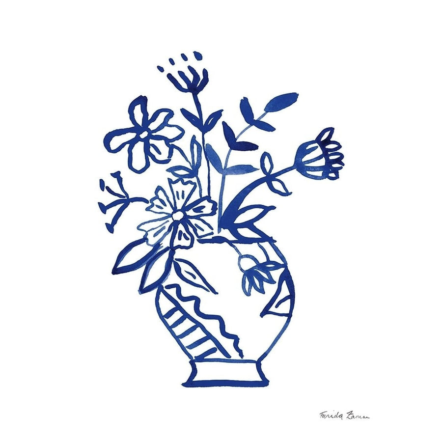 Blue Vases III Poster Print - Farida Zaman-VARPDX85816 Image 1