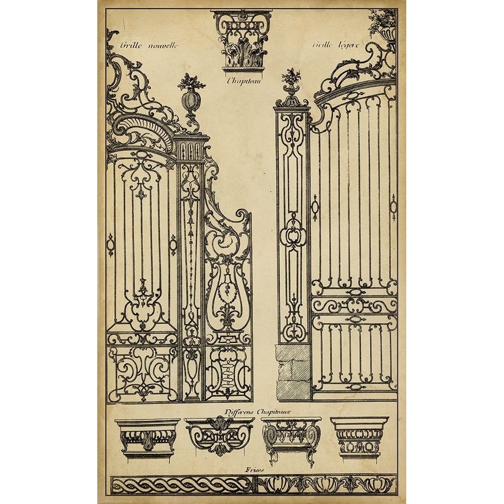 Vintage Gate II Poster Print - J.F. Blondel-VARPDX85898Z Image 1