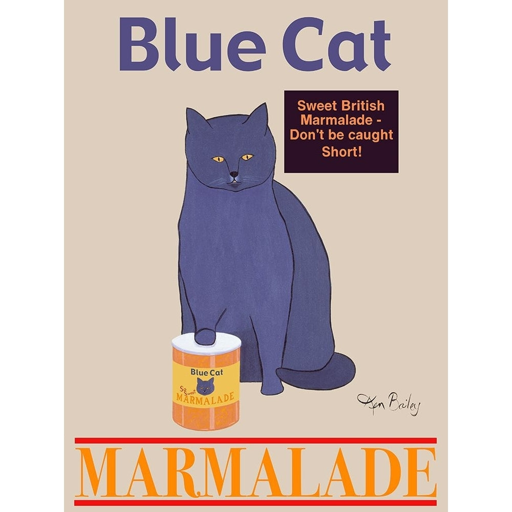 Blue Cat Poster Print - Ken Bailey-VARPDX86022 Image 1