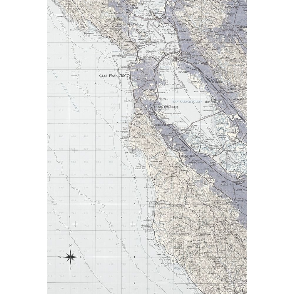 San Francisco Map B Poster Print - ArtLab GI-VARPDX86079 Image 1