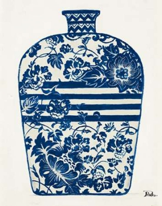 The Indigo Pottery II Poster Print by Patricia Pinto-VARPDX8672F Image 1