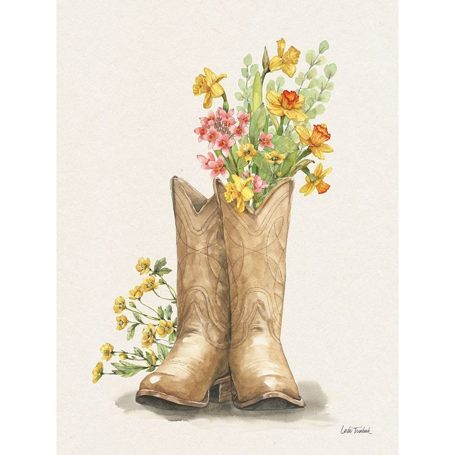 Wildflower Western I Cream Poster Print - Leslie Trimbach-VARPDX87258 Image 1