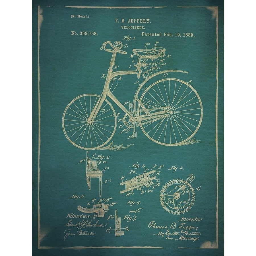 Bicycle Patent 2 Blue Poster Print - ArtLab GI-VARPDX88565 Image 1