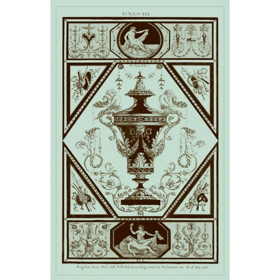 Pergolesi Urns in Celadon I Poster Print - Pergolesi-VARPDX88587Z Image 1