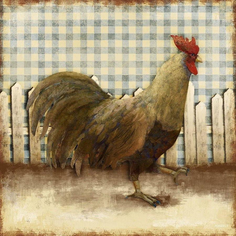 Rooster on Damask I Poster Print by Dan Meneely-VARPDX8874 Image 1