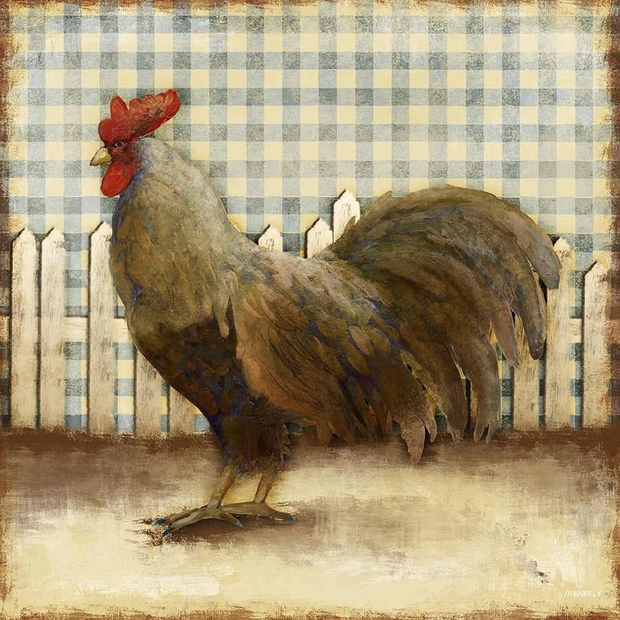 Rooster on Damask II Poster Print by Dan Meneely-VARPDX8875 Image 1