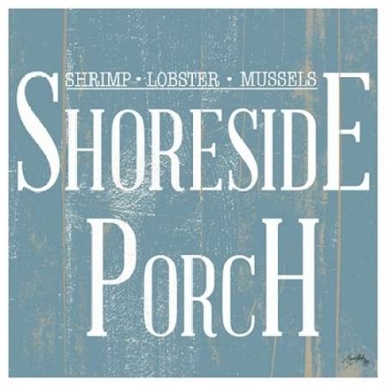 Shoreside Porch Square Poster Print by Elizabeth Medley-VARPDX8972W Image 2