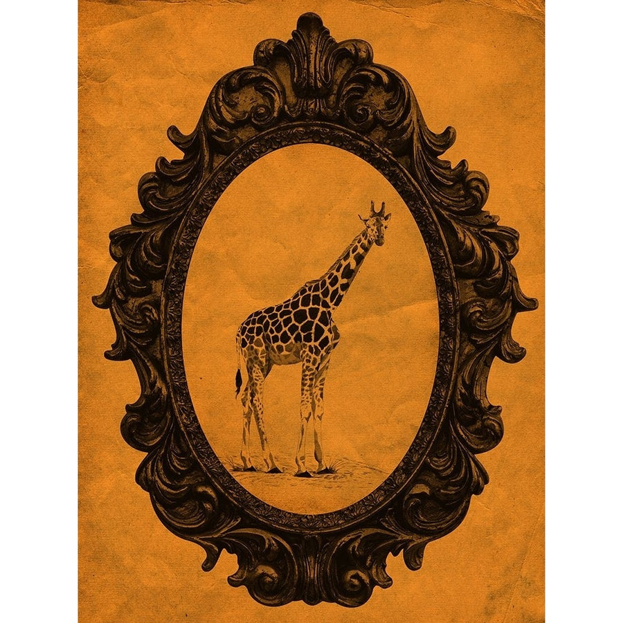 Framed Giraffe in Tangerine Poster Print - Studio SEA-VARPDX89774 Image 1