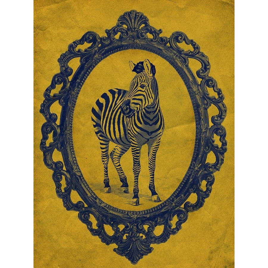 Framed Zebra in Yellow Poster Print - Studio SEA-VARPDX89785 Image 1