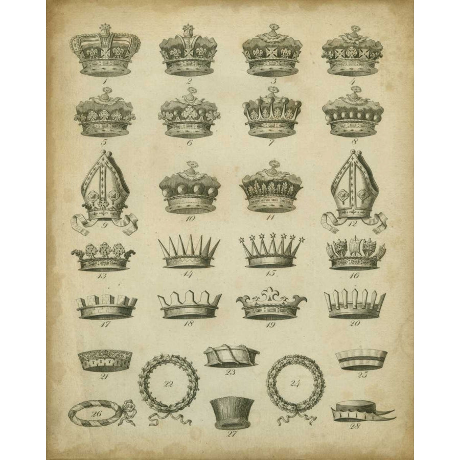 Heraldic Crowns and Coronets IV Poster Print - Milton-VARPDX89978Z Image 1