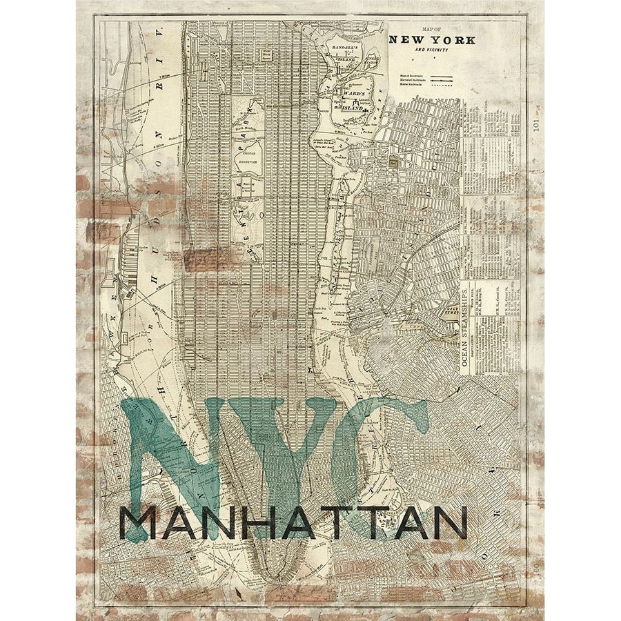 Reclaimed Nyc Map Poster Print by Z Studio-VARPDX902ZST2468B Image 1