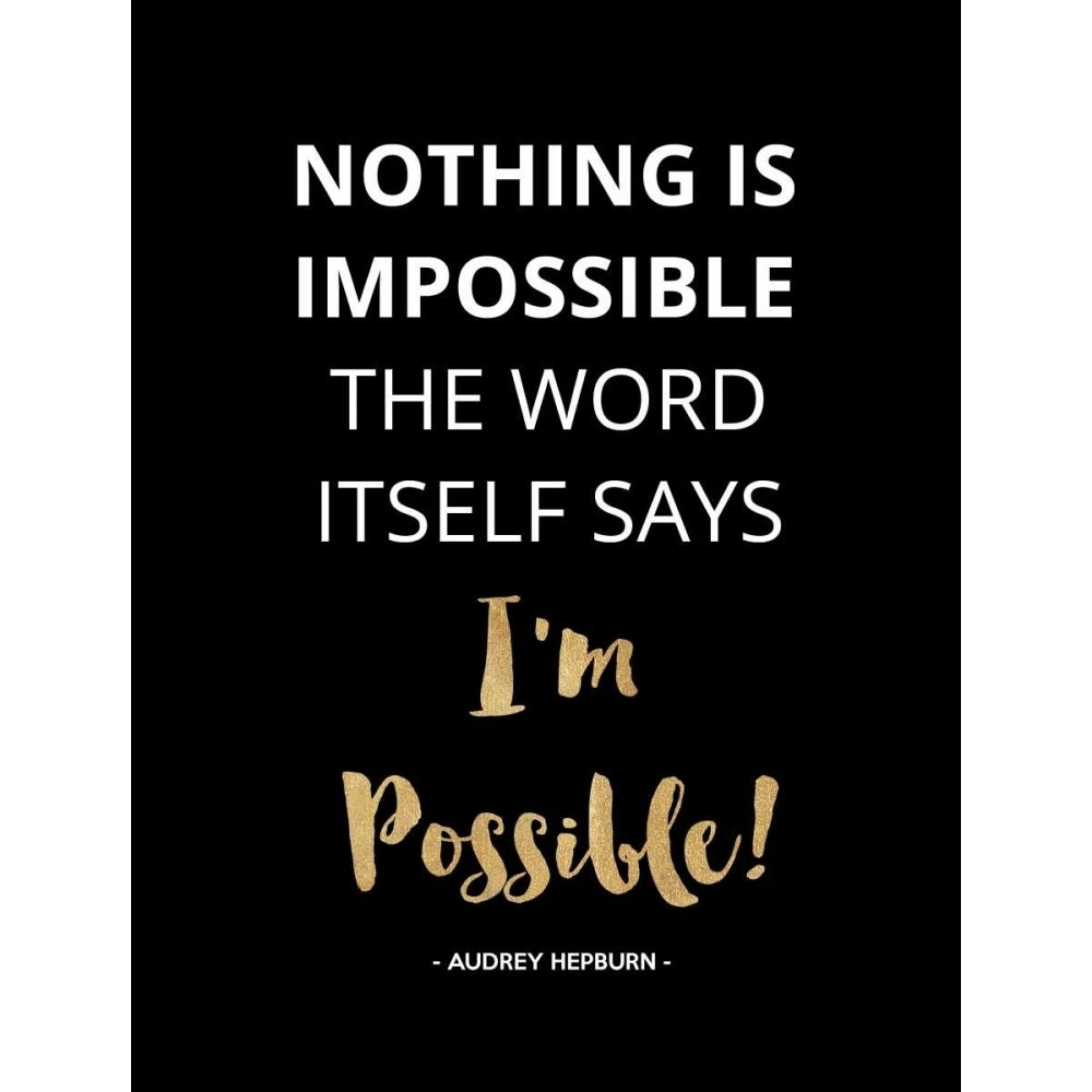 Nothing Is Impossible Gold Poster Print by Z Studio-VARPDX902ZST2622A Image 2