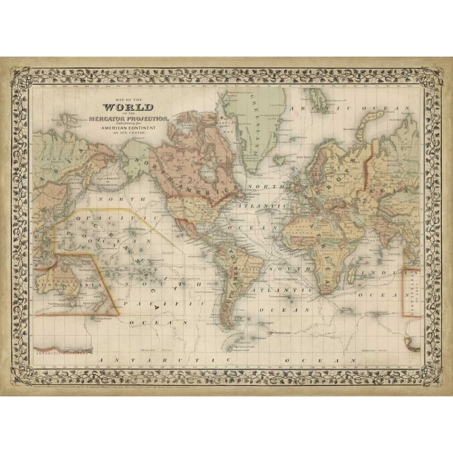 Mitchells World Map Poster Print - Mitchell-VARPDX90730Z Image 1