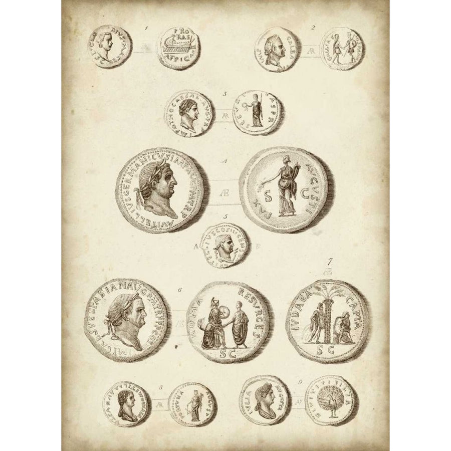 Antique Roman Coins III Poster Print - Unknown-VARPDX90756Z Image 1