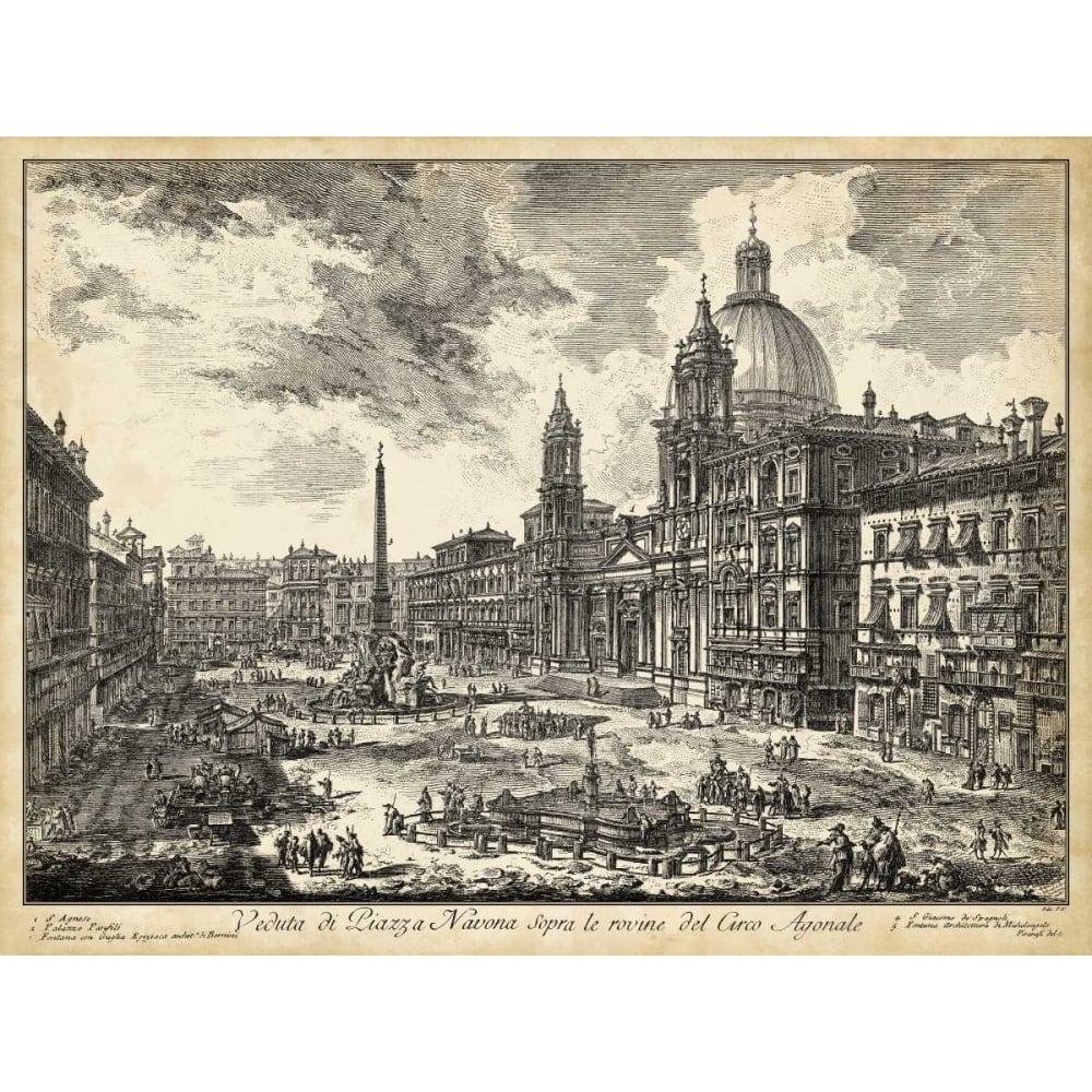 Veduta di Piazza Navona Poster Print - Piranesi-VARPDX90766Z Image 1