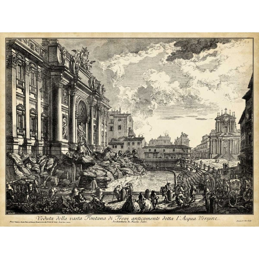 Veduta della vasta Fontana di Trevi Poster Print - Piranesi-VARPDX90772Z Image 1