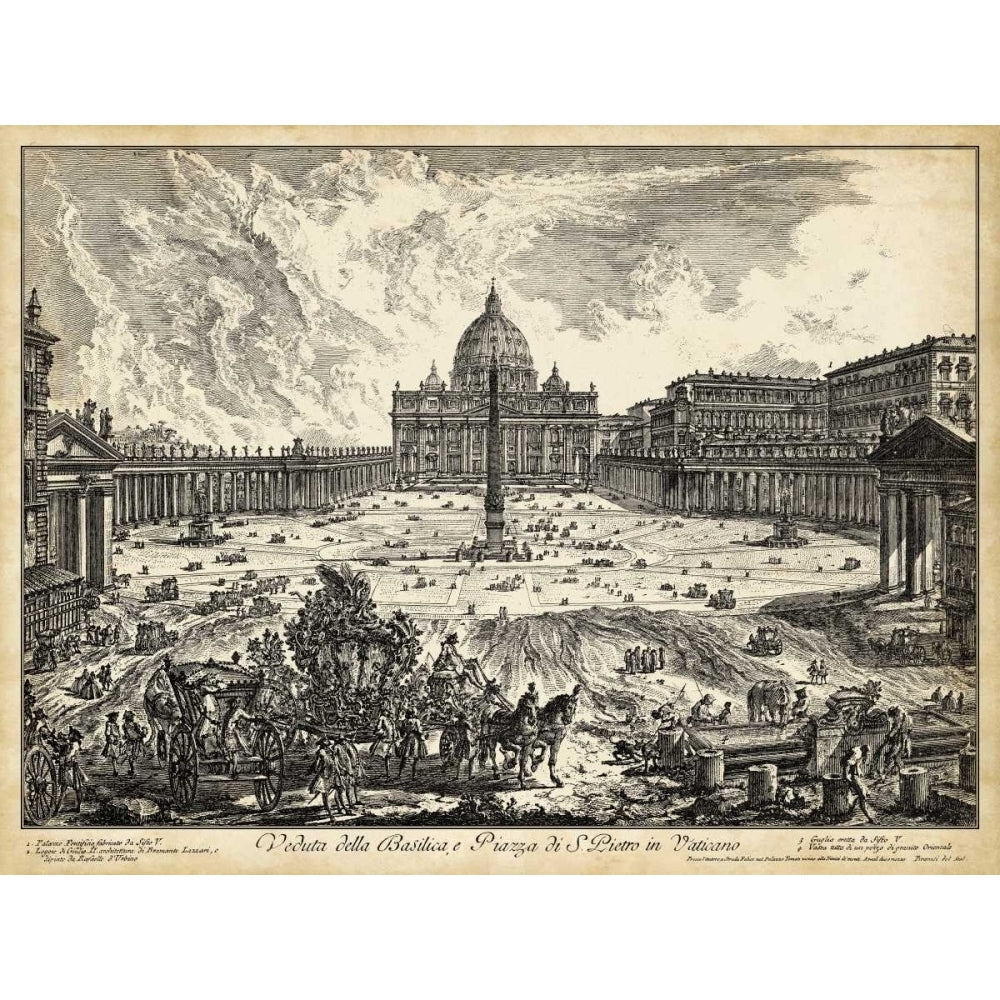 Veduta della Basilica di S. Pietro Poster Print - Piranesi-VARPDX90769Z Image 1