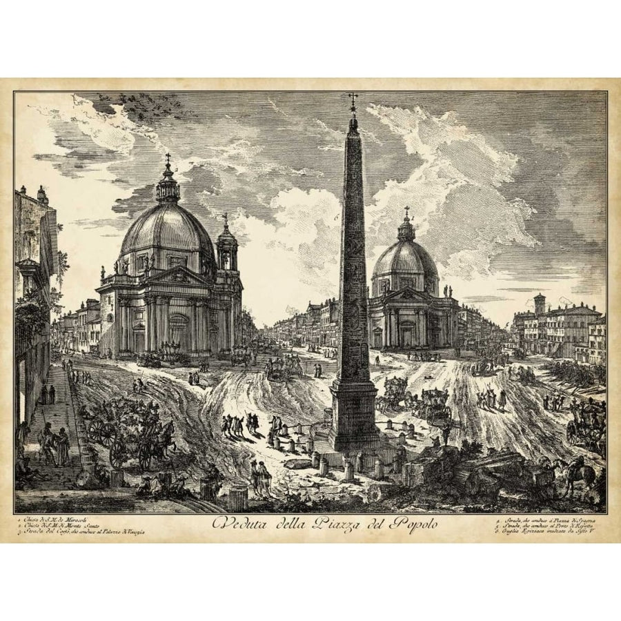 Veduta della Piazza del Popolo Poster Print - Piranesi-VARPDX90771Z Image 1