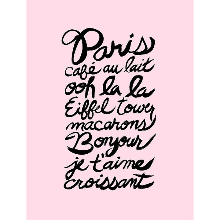 Paris Words Pink Poster Print by Bella Dos Santos-VARPDX907DOS1643A Image 1