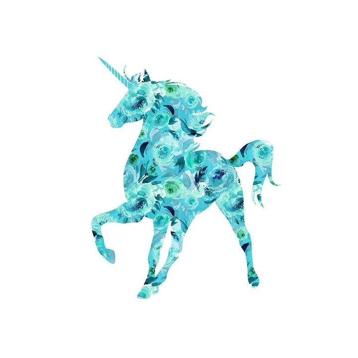 Blue Floral Unicorn Poster Print by Bella Dos Santos-VARPDX907DOS1820 Image 2