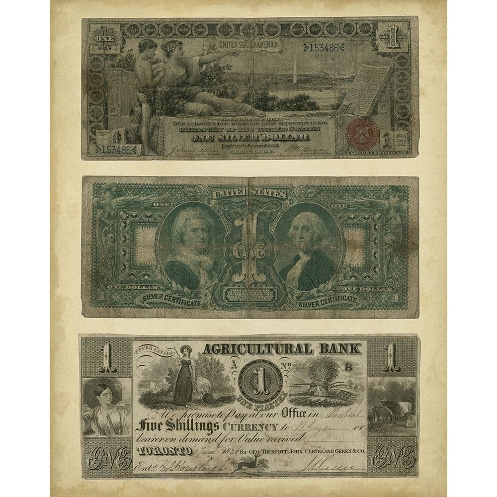 Antique Currency V Poster Print - Studio Vision-VARPDX90963Z Image 1