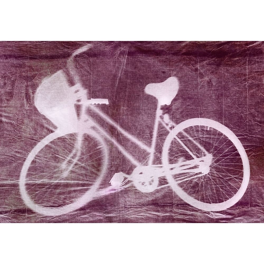 Burgundy Bicycle Cyanotype Poster Print - Studio SEA-VARPDX90996 Image 1