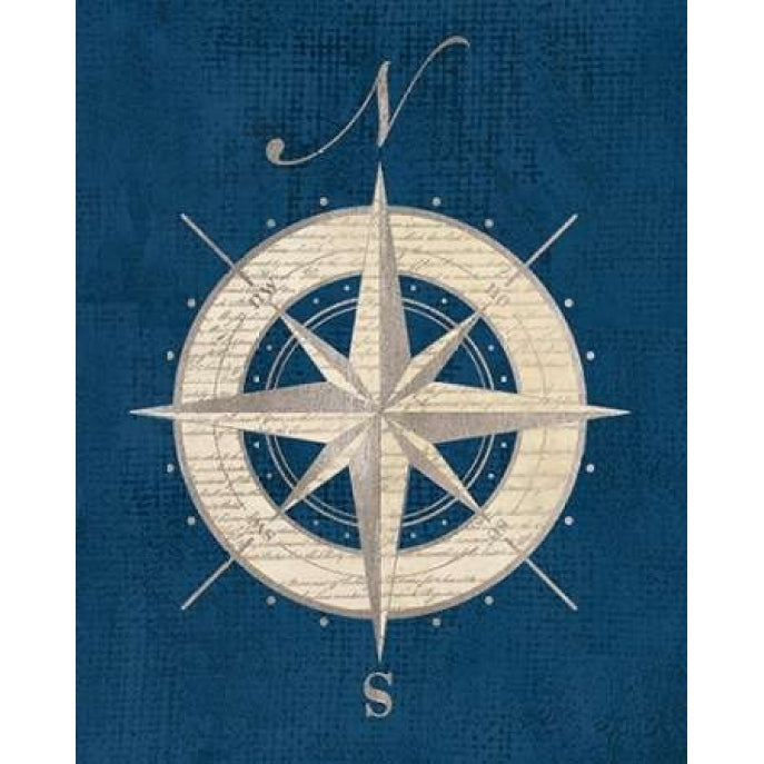 Compass Rose Coastal Blue Poster Print by Sam Appleman-VARPDX911APP1031B Image 1