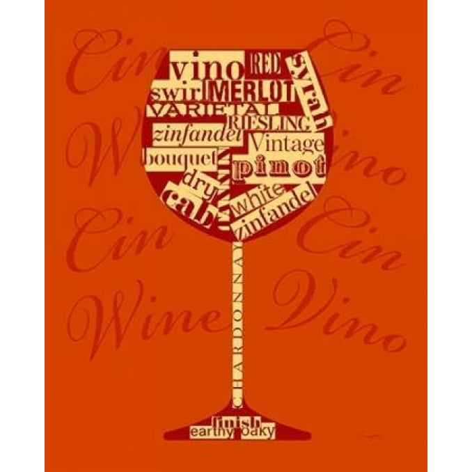 Wine Words Glass Poster Print by Evangeline Taylor-VARPDX916TAY1065B Image 1