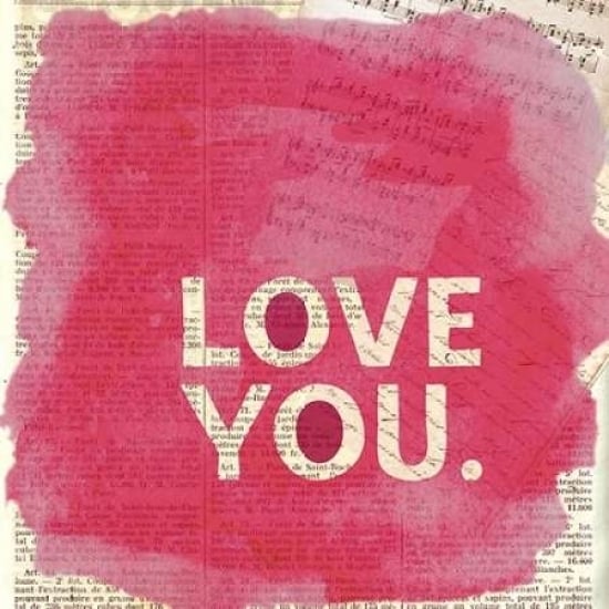 Love You Newsprint Poster Print by Evangeline Taylor-VARPDX916TAY1105 Image 2