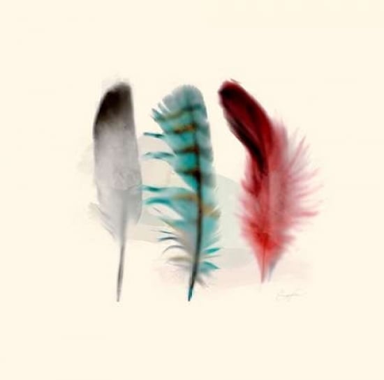 Three Feather Study 1 Poster Print by Evangeline Taylor-VARPDX916TAY1137 Image 1