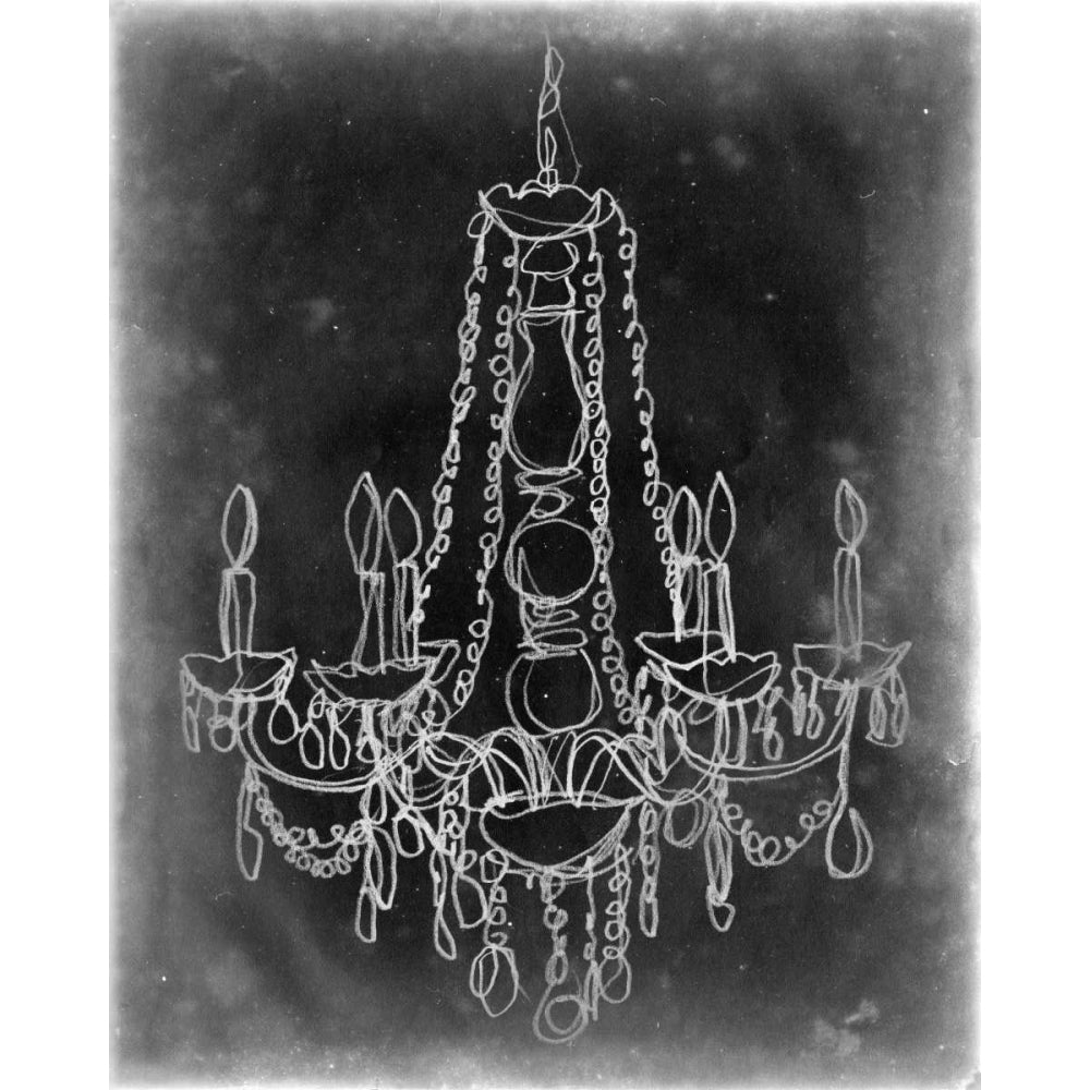 Chalkboard Chandelier Sketch I Poster Print - Ethan Harper-VARPDX92033Z Image 1