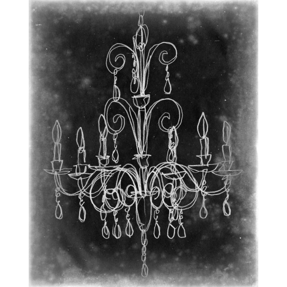 Chalkboard Chandelier Sketch II Poster Print - Ethan Harper-VARPDX92034Z Image 1