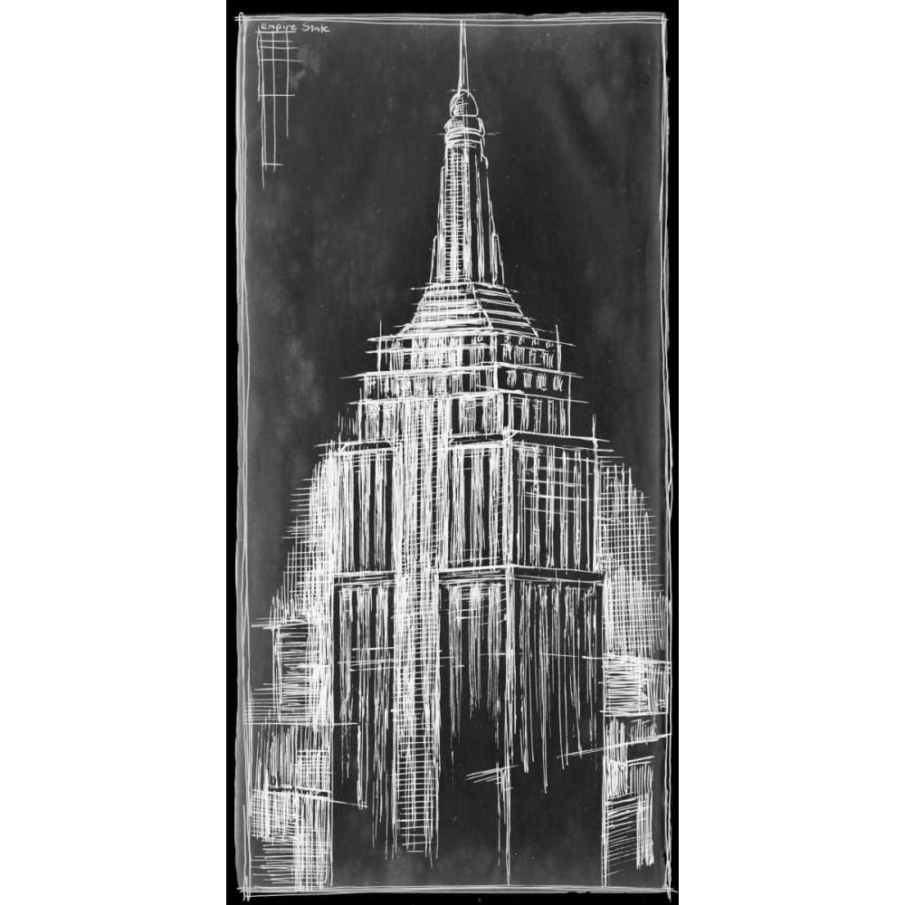 Empire State Blueprint Poster Print - Ethan Harper-VARPDX92038Z Image 1