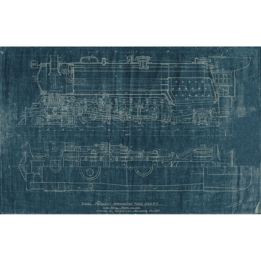 Train Blueprint I Poster Print - Studio Vision-VARPDX92353Z Image 1