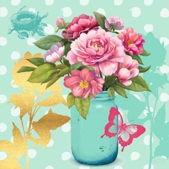 Mint Mason Jar Bouquet Poster Print by Art Atelier Alliance-VARPDX923EWA1114 Image 2