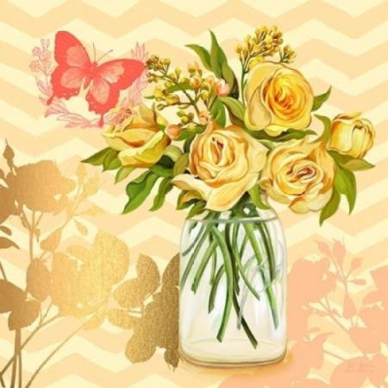 Yellow Mason Jar Bouquet Poster Print by Art Atelier Alliance-VARPDX923EWA1116 Image 1